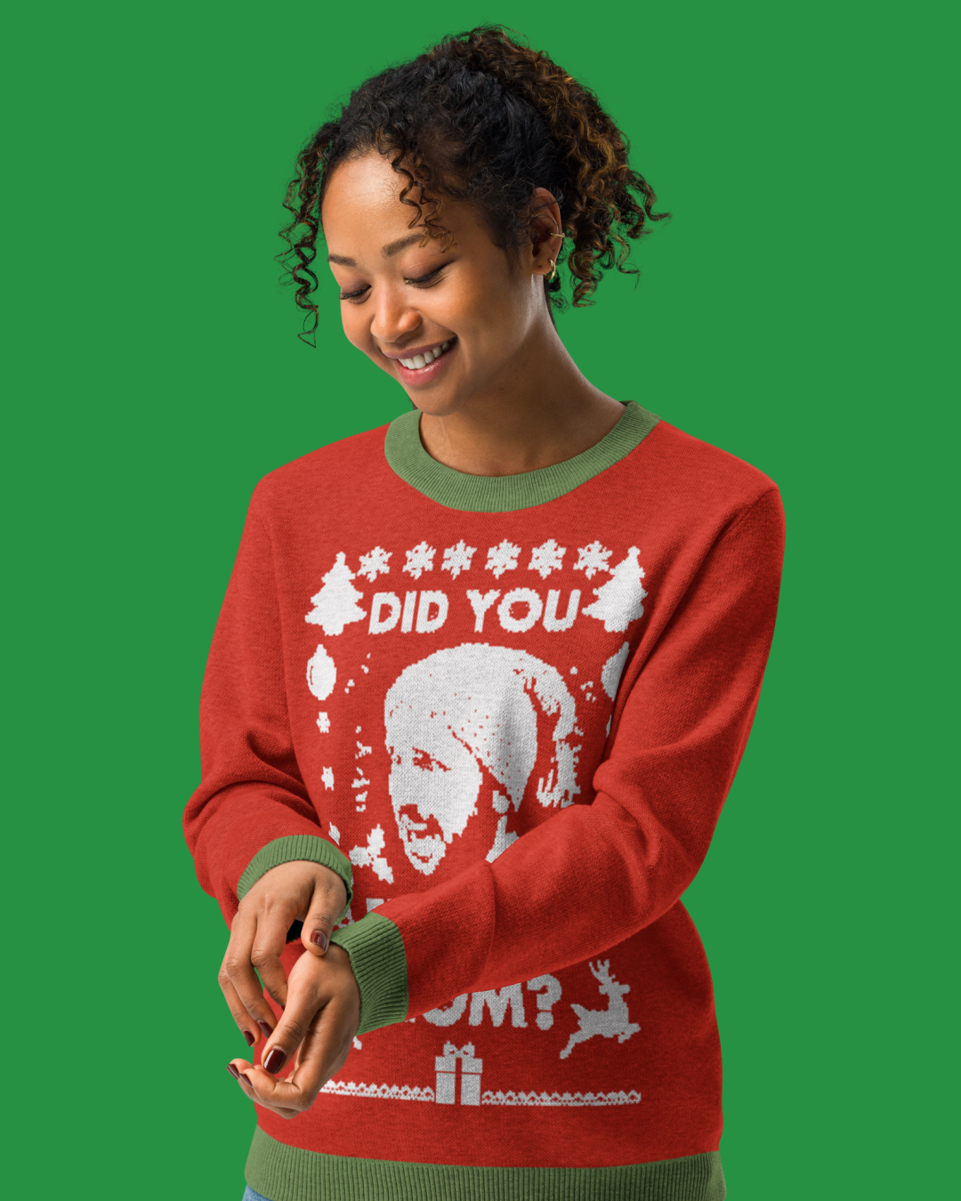 Did you Santa?? X-Mas Knitted Crewneck Sweater