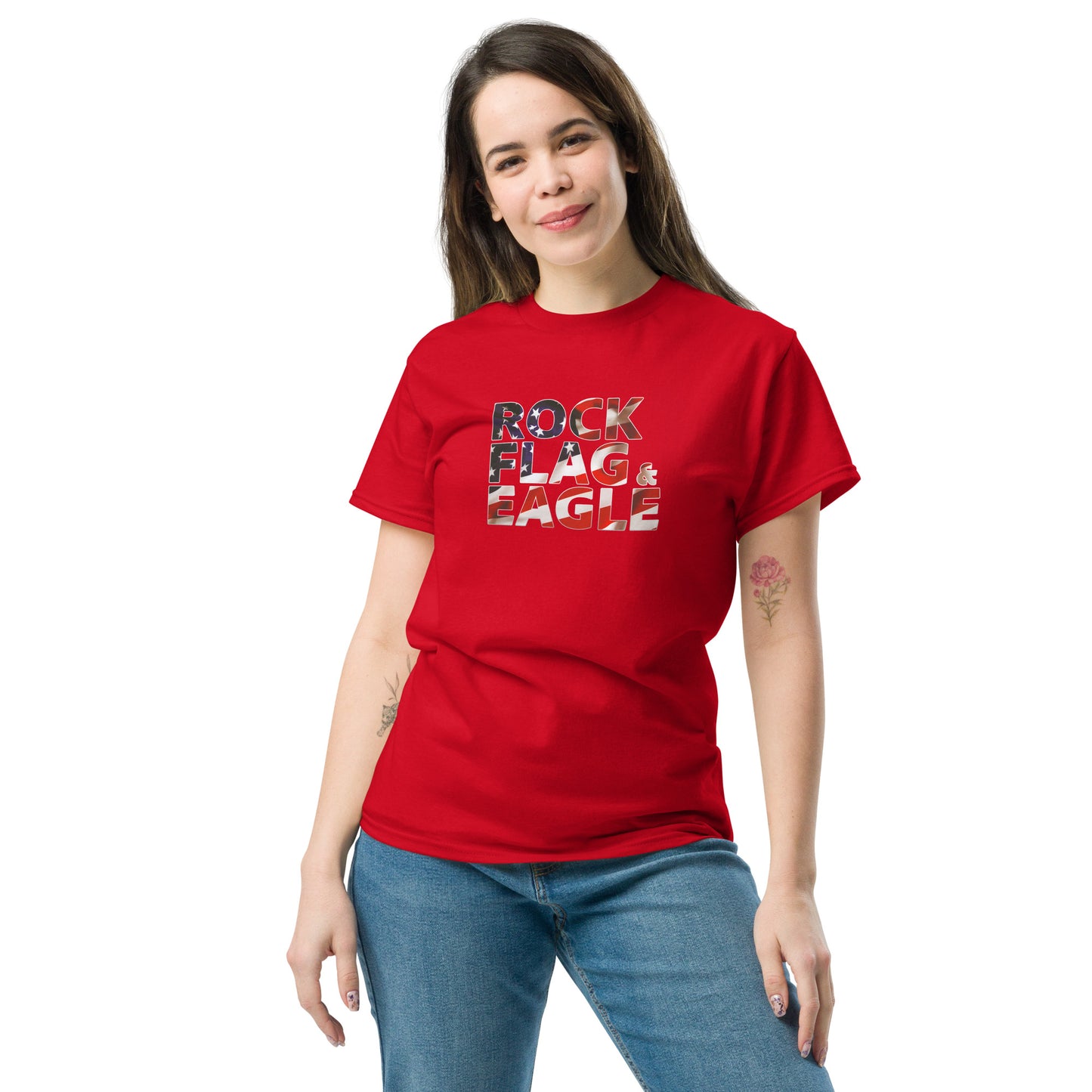 Rock Flag & Eagle Unisex Tee