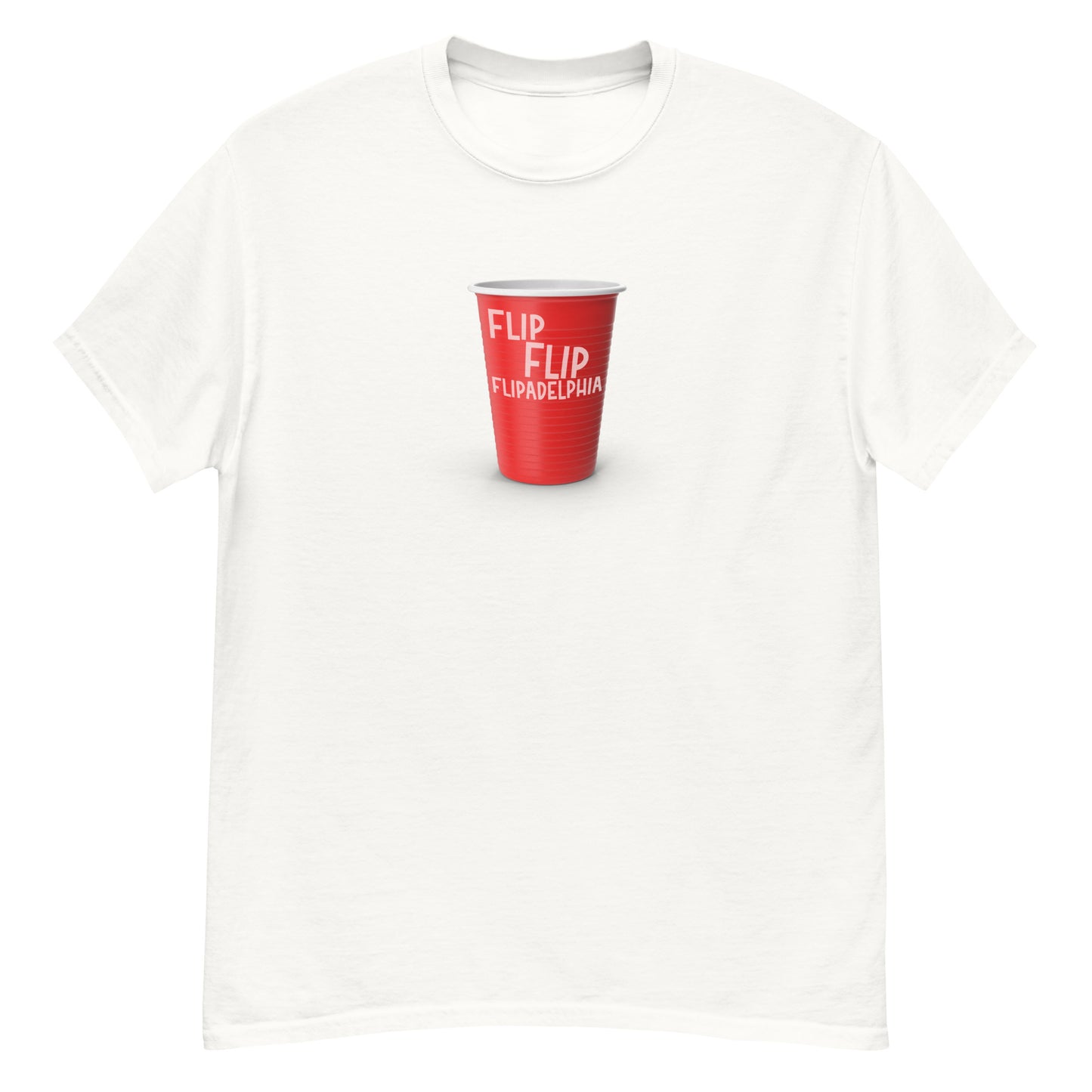 Flip a Delphia Solo Cup classic tee