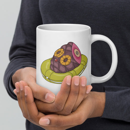 Rum Ham Raft White glossy mug