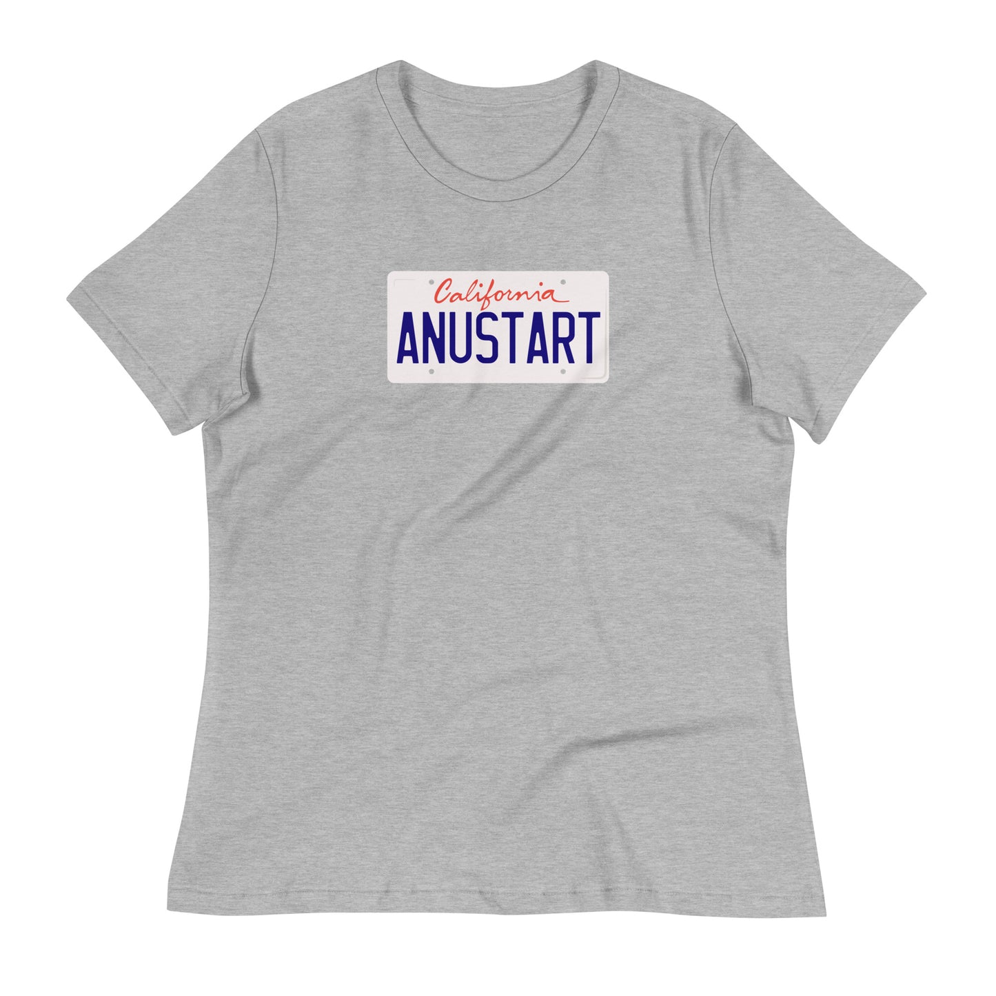 Anustart Minimal License Plate Women's Relaxed T-Shirt