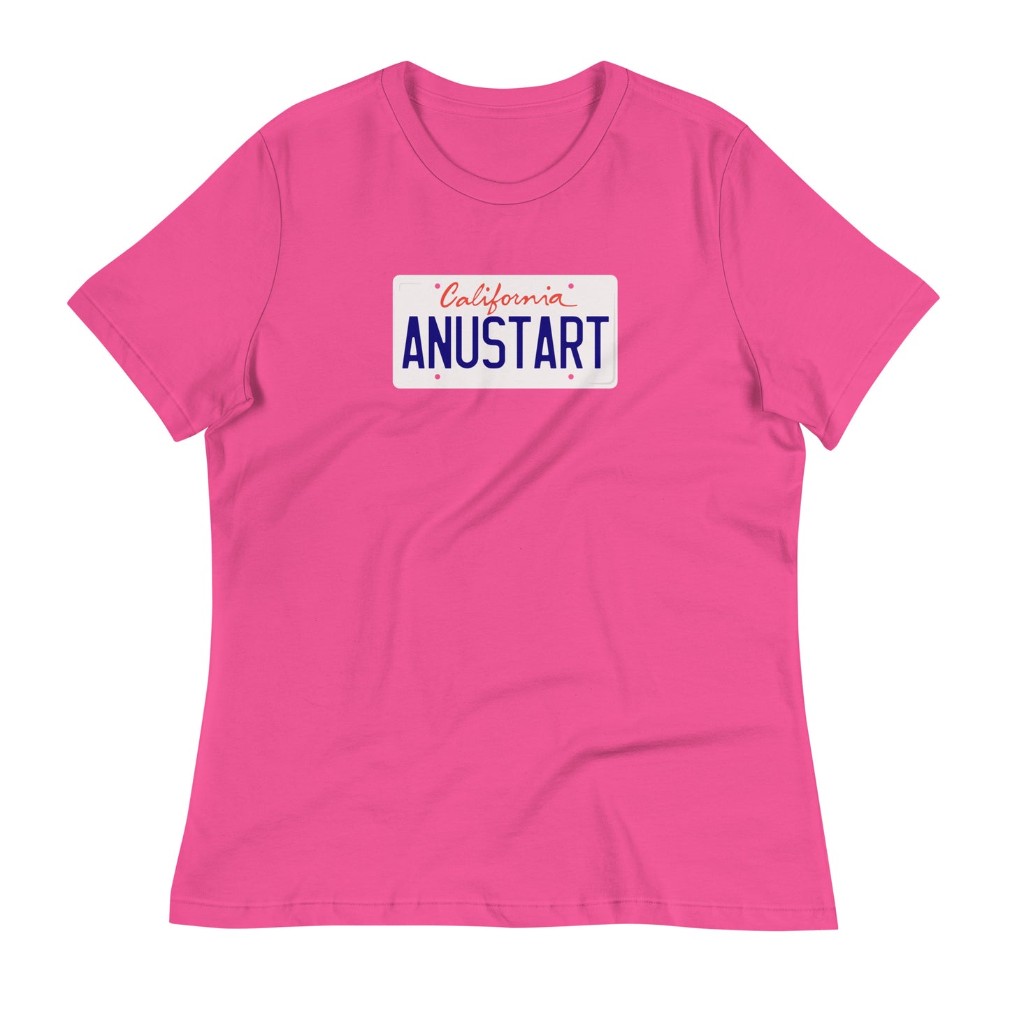 Anustart Minimal License Plate Women's Relaxed T-Shirt