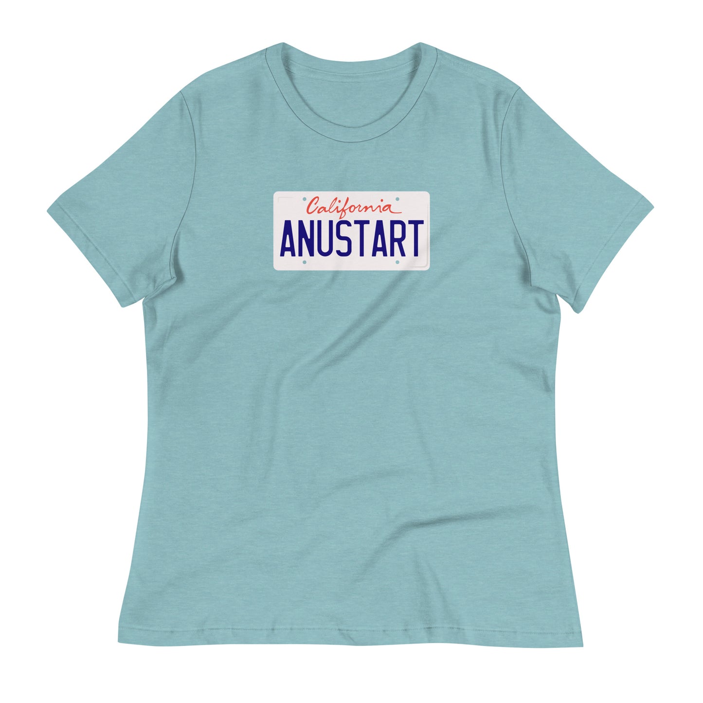 Anustart Minimal License Plate Women's Relaxed T-Shirt