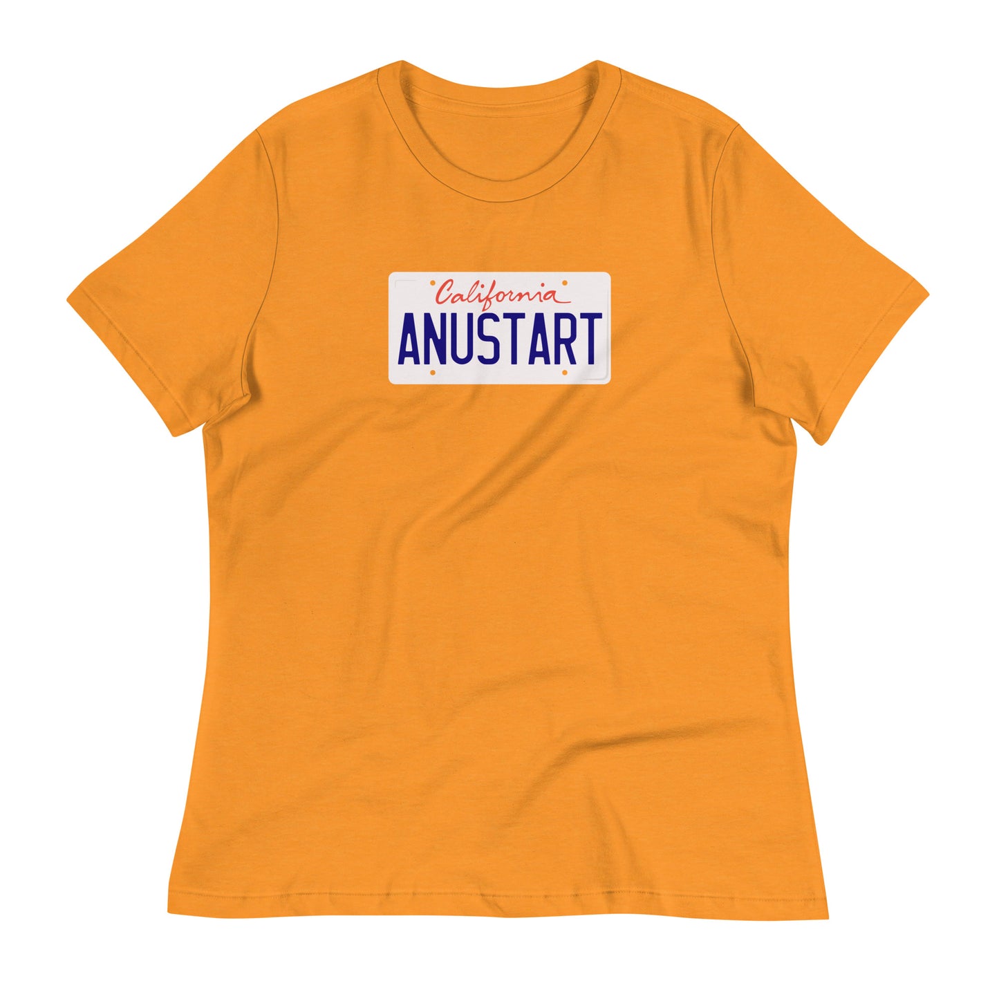 Anustart Minimal License Plate Women's Relaxed T-Shirt