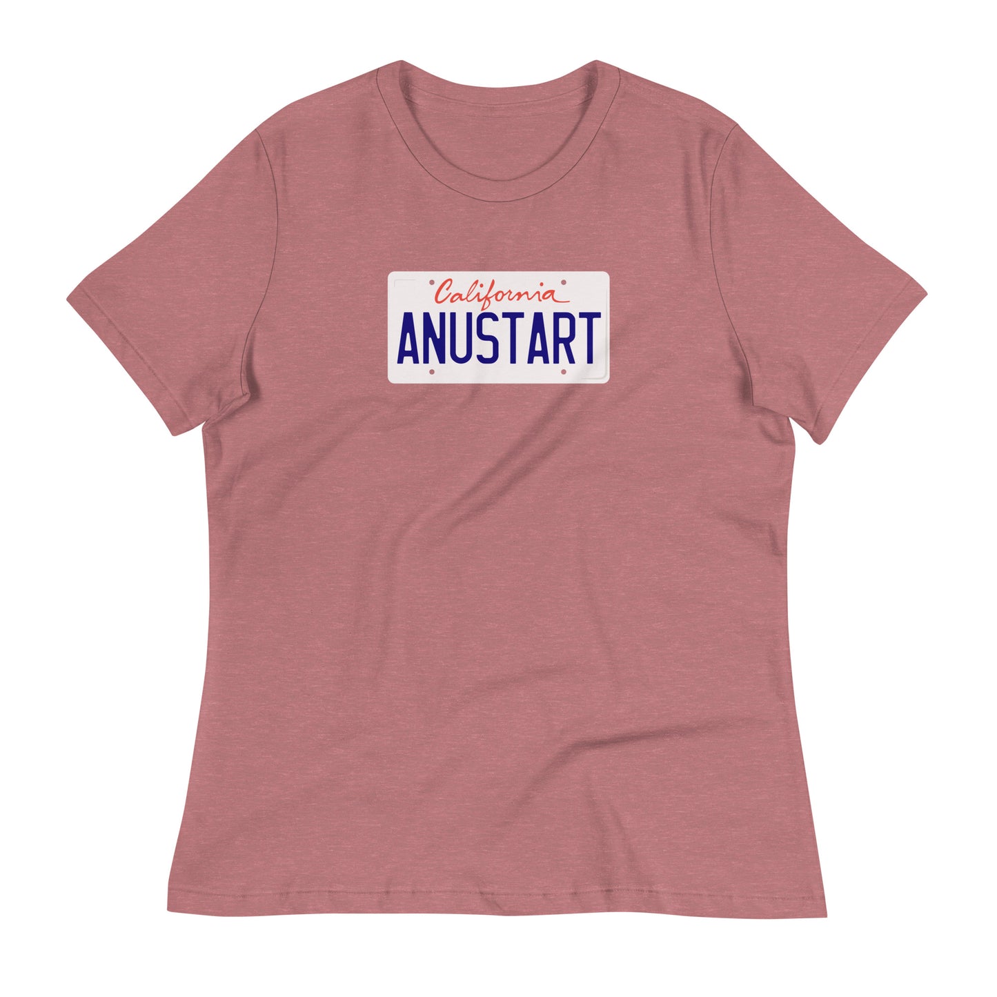 Anustart Minimal License Plate Women's Relaxed T-Shirt