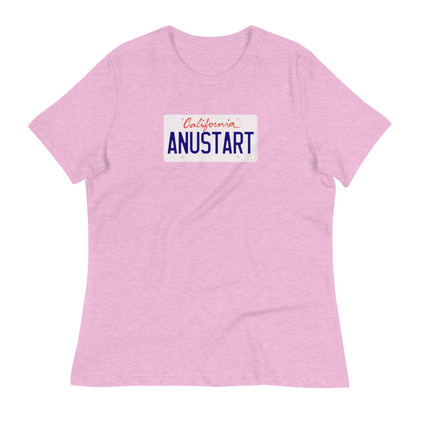 Anustart Minimal License Plate Women's Relaxed T-Shirt