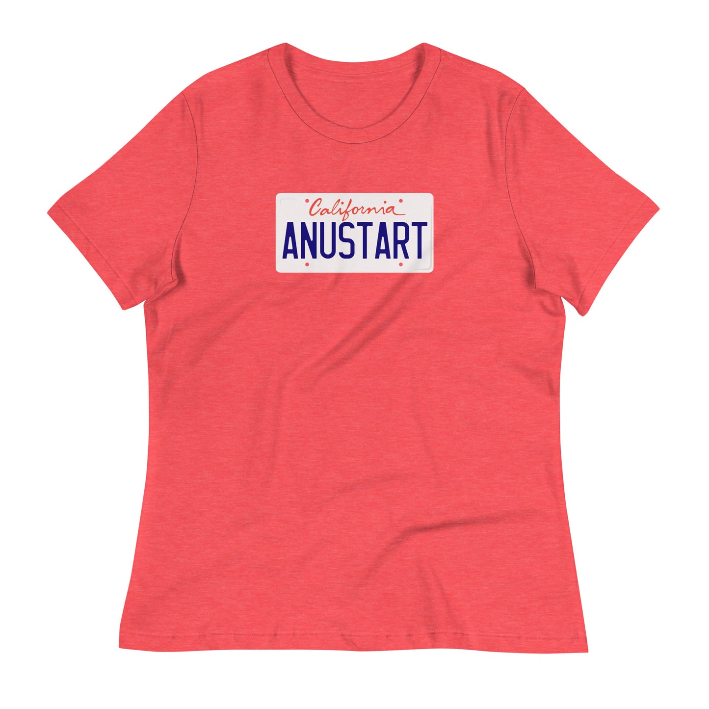 Anustart Minimal License Plate Women's Relaxed T-Shirt