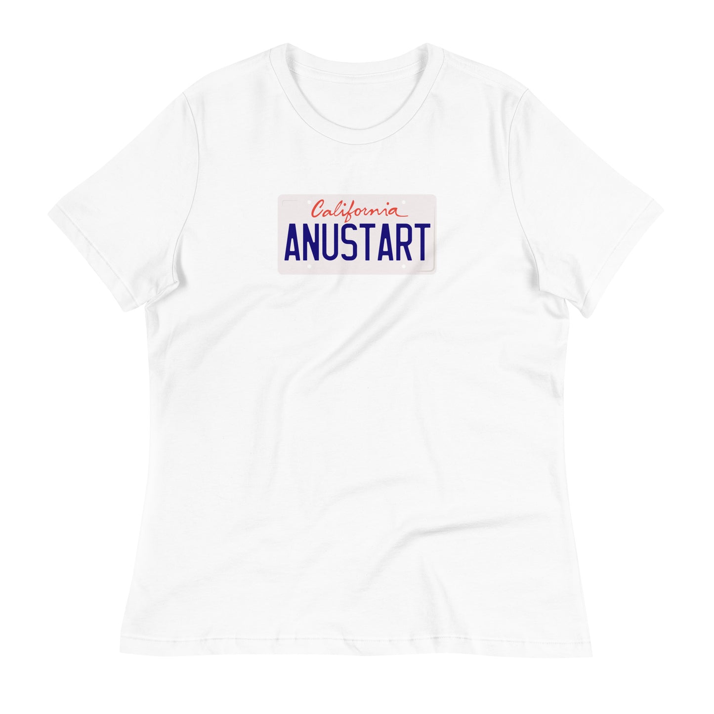 Anustart Minimal License Plate Women's Relaxed T-Shirt
