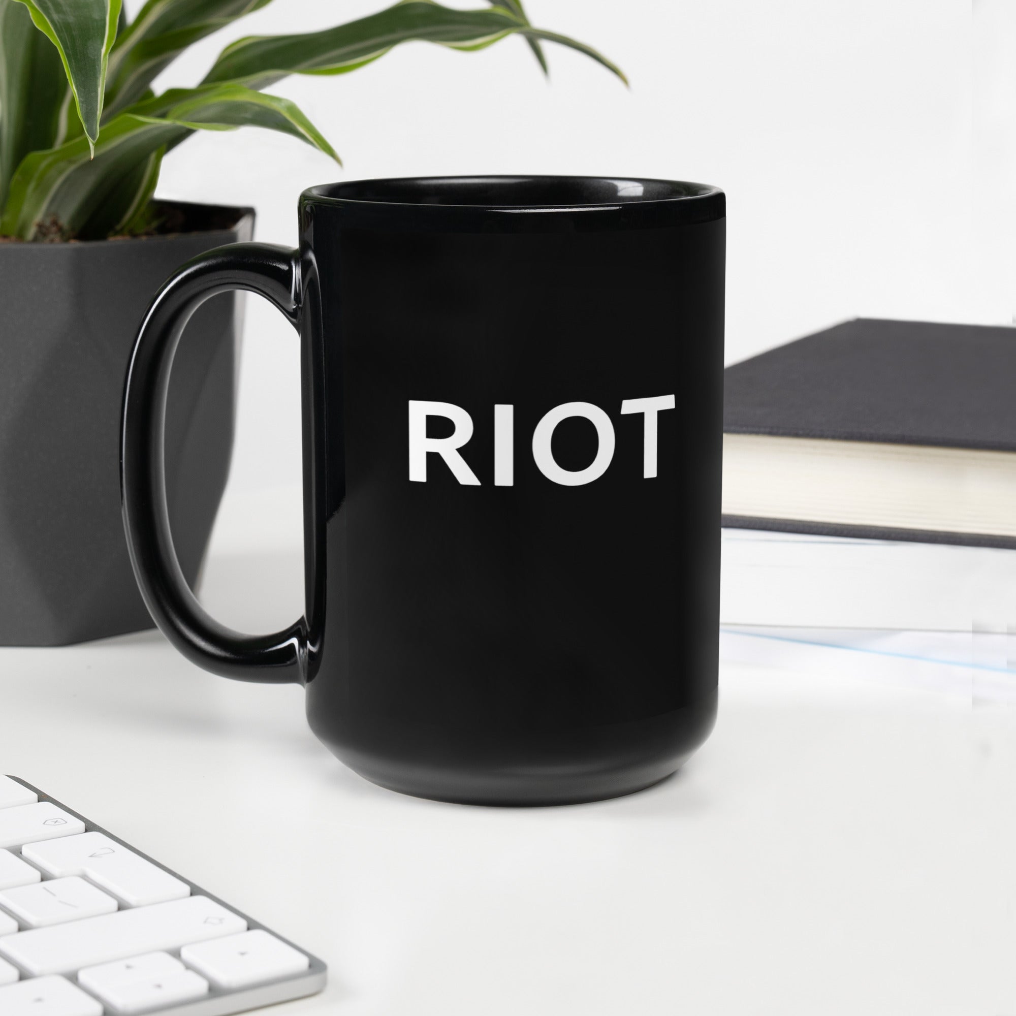 Riot Black Glossy Mug