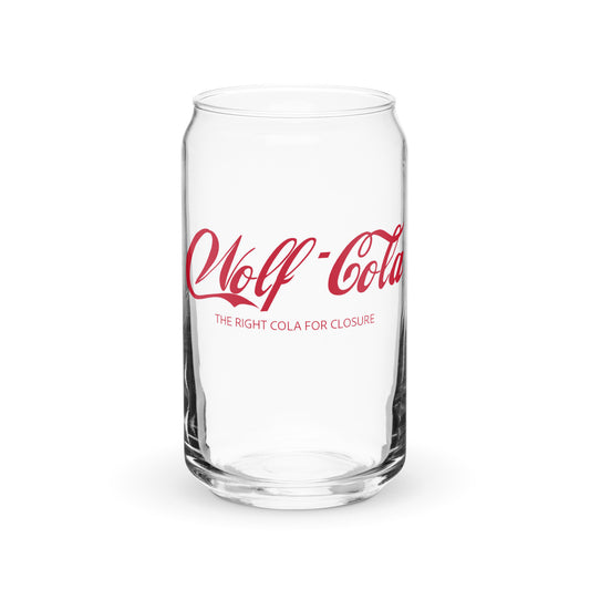 Wolf Cola Can-shaped glass