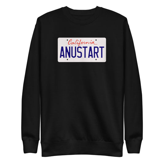 Anustart Minimal License Plate Unisex Premium Sweatshirt
