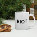 Riot White glossy mug