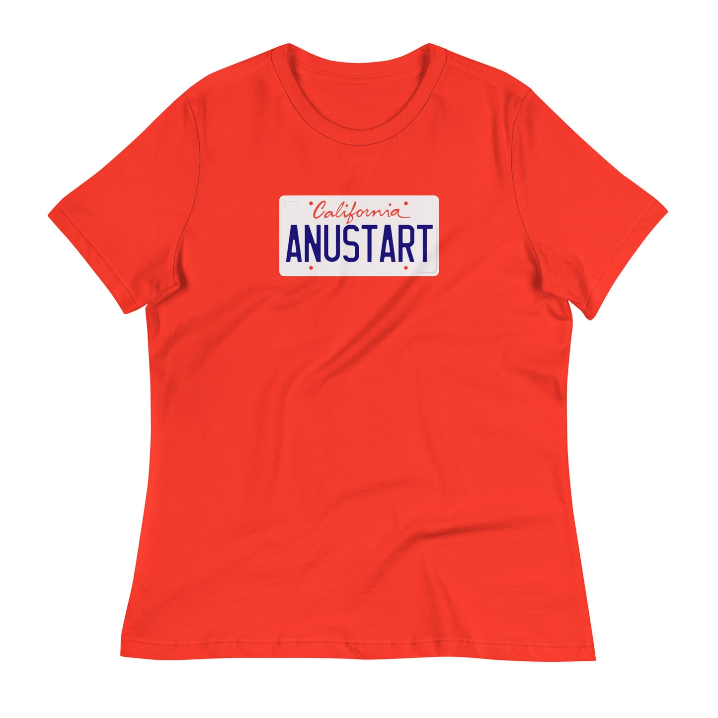 Anustart Minimal License Plate Women's Relaxed T-Shirt